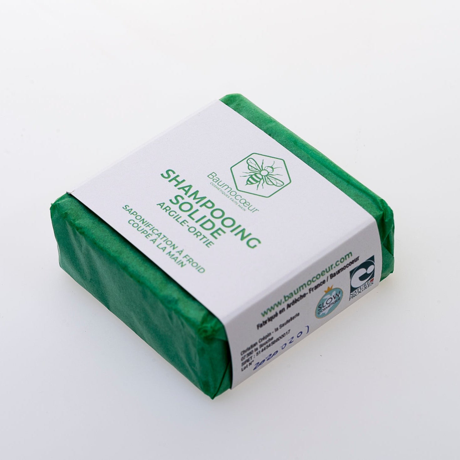 Shampoing solide argile-ortie