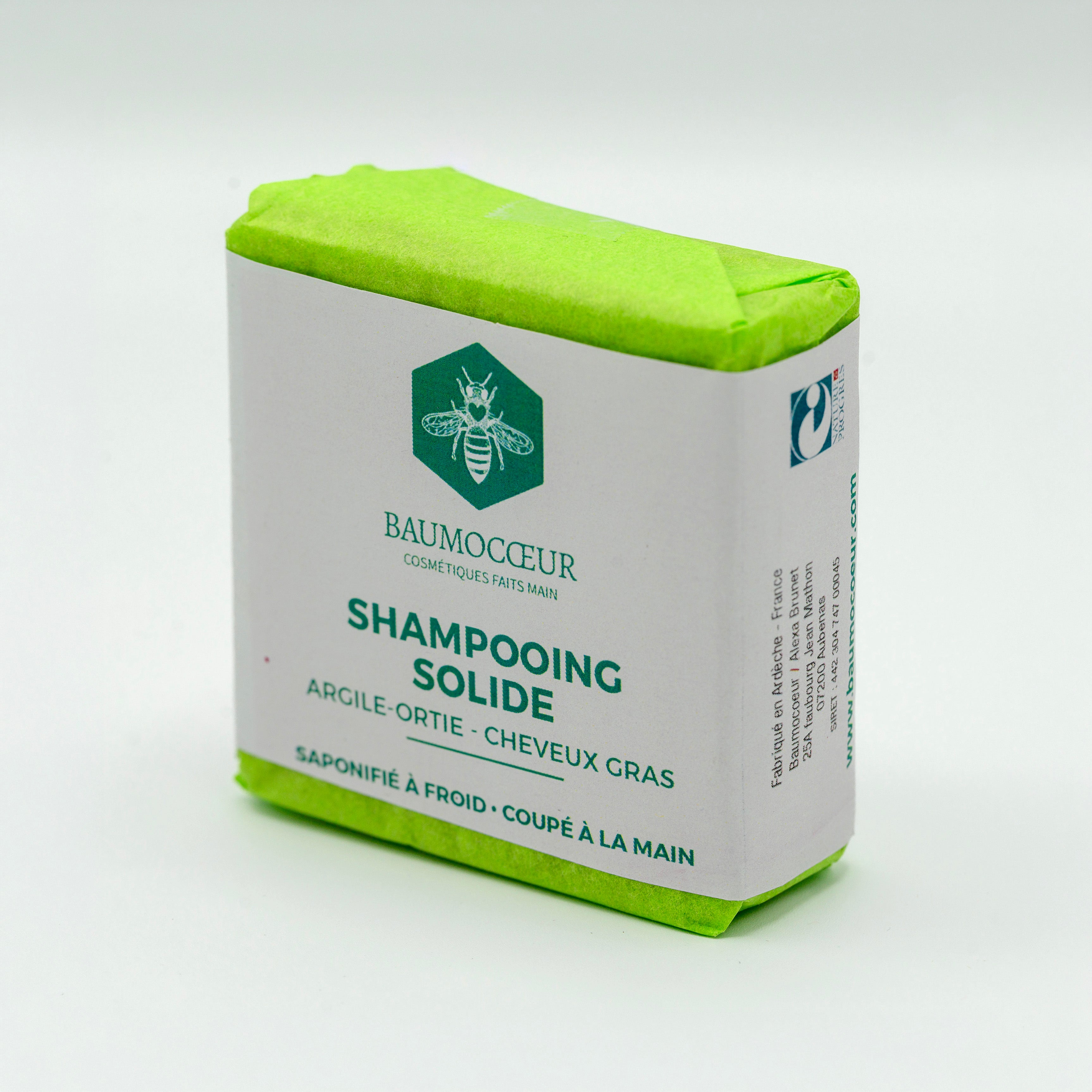 Shampoing solide argile-ortie