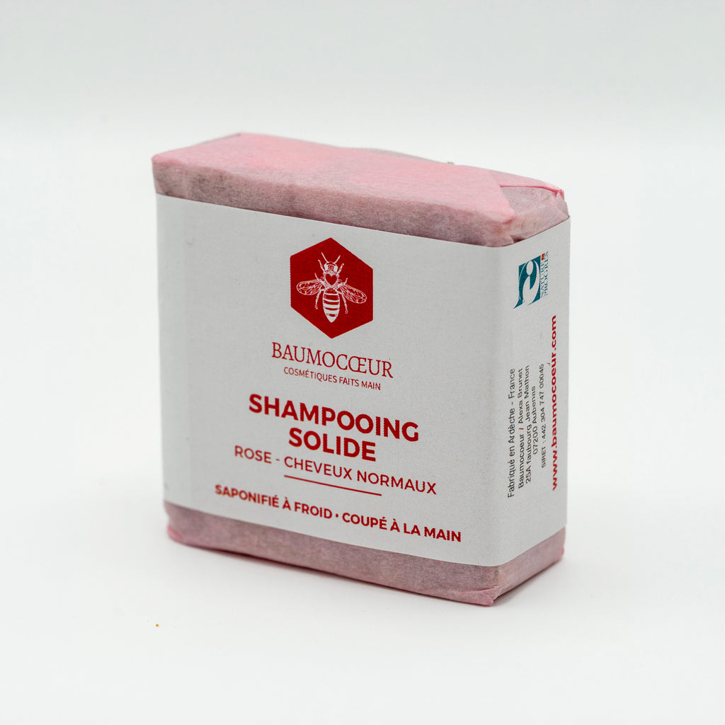 Shampoing solide à la rose
