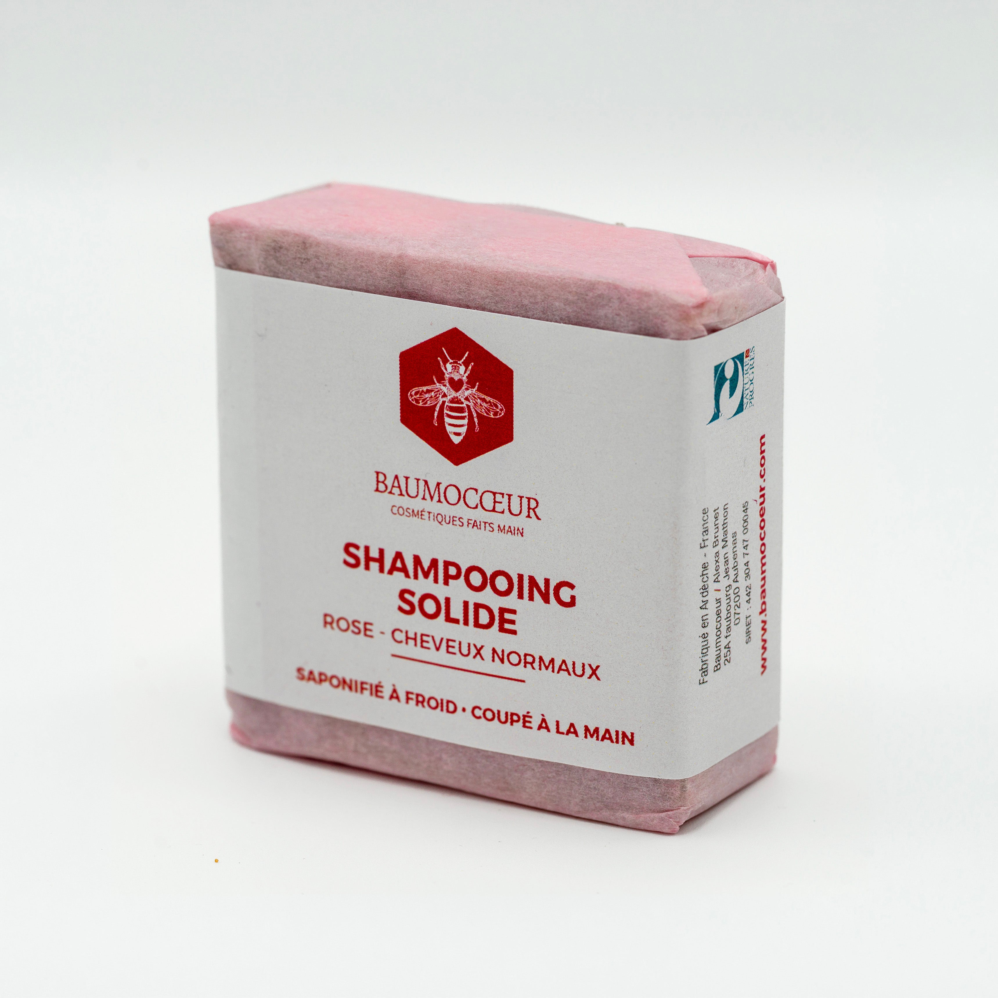 Shampoing solide à la rose