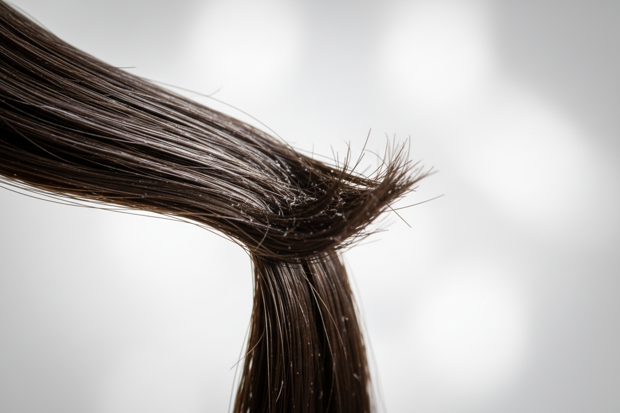 mèche de cheveux avec cire