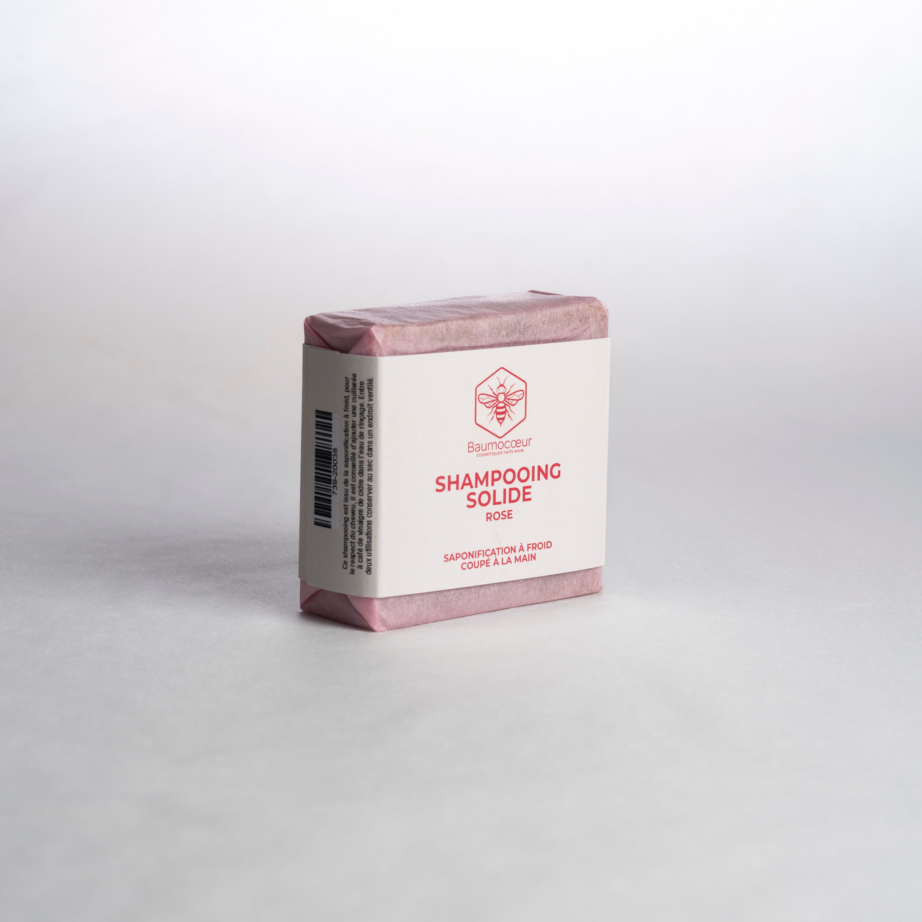 Shampoing solide à la rose